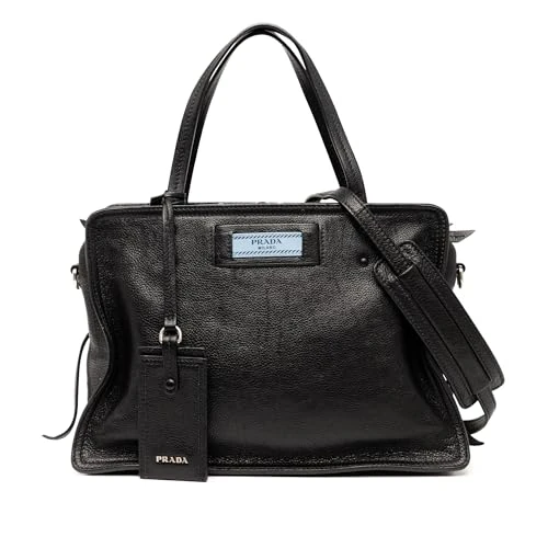 Prada Pre-Loved Glace Calfskin Etiquette Satchel