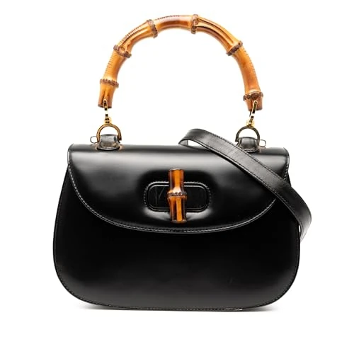 Gucci Pre-Loved Calfskin Bamboo Night Handbag