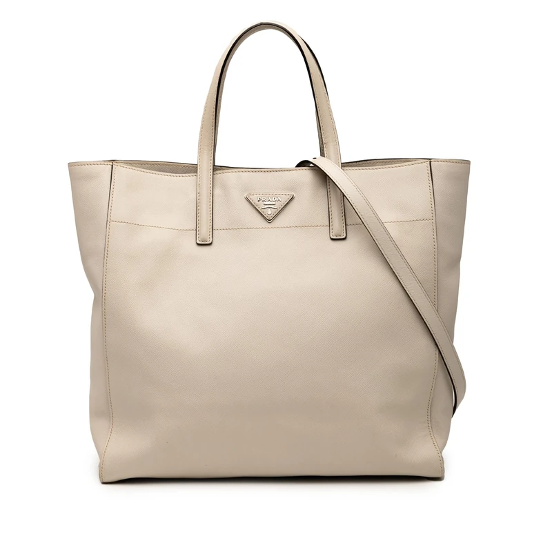 Prada Pre-Loved Saffiano Soft Shopping Tote Handbag