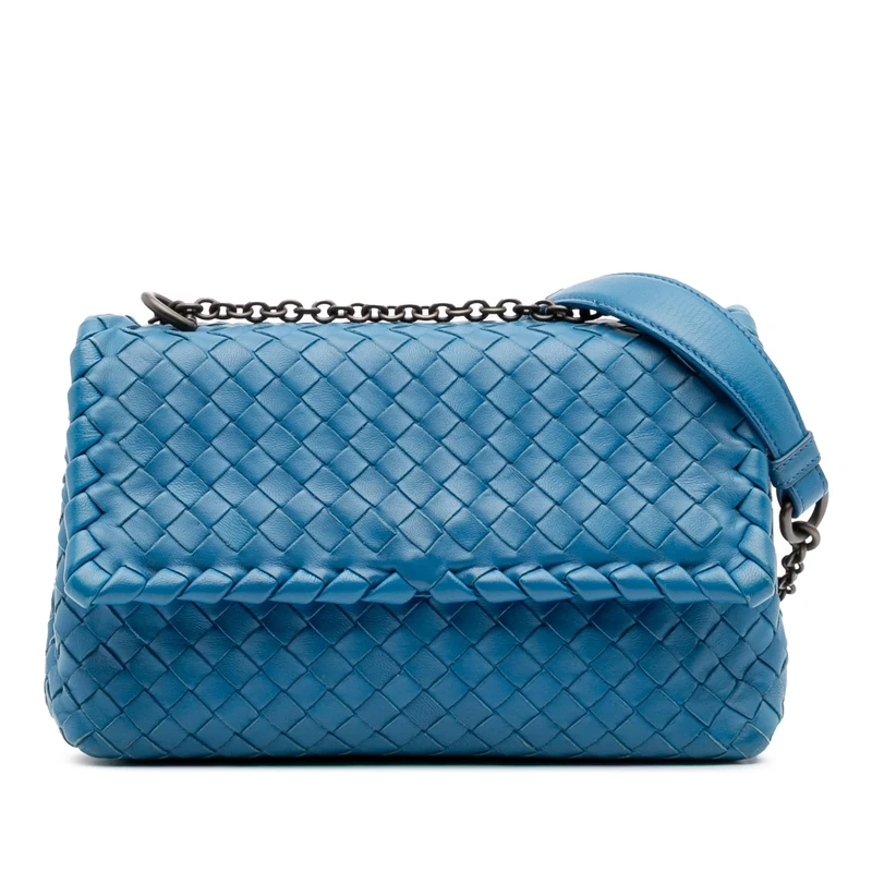 Bottega Veneta Pre-Loved Baby Nappa Intrecciato Olimpia Crossbody Bag