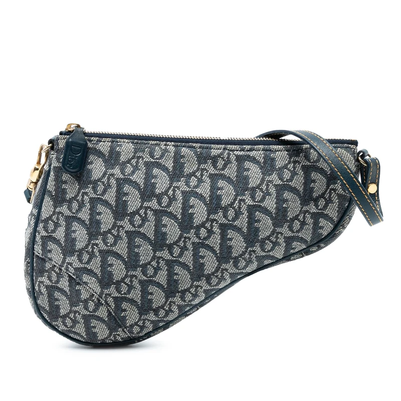 Dior Pre-Loved Mini Diorissimo Canvas Saddle Pochette