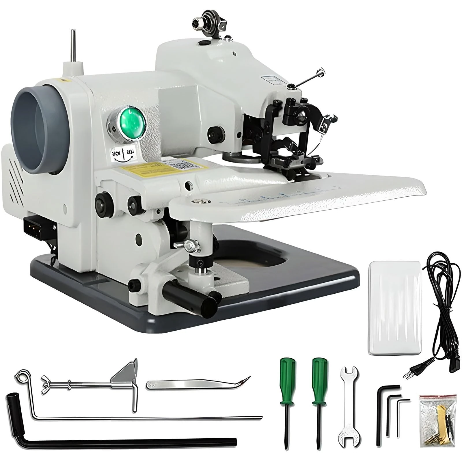 Blind Stitch Hemming Machine, Portable Desktop Sewing & Embroidery, 1200rpm Speed, 3-8mm Needle Pitch, Professional Hemmer for Trousers & Skirts