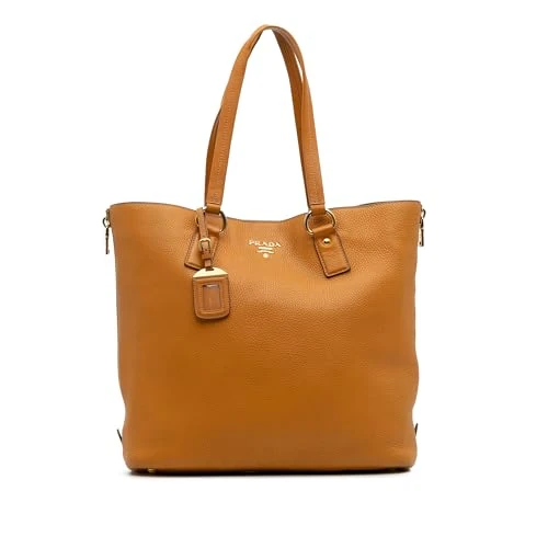 Prada Pre-Loved Vitello Daino Side Zip Tote
