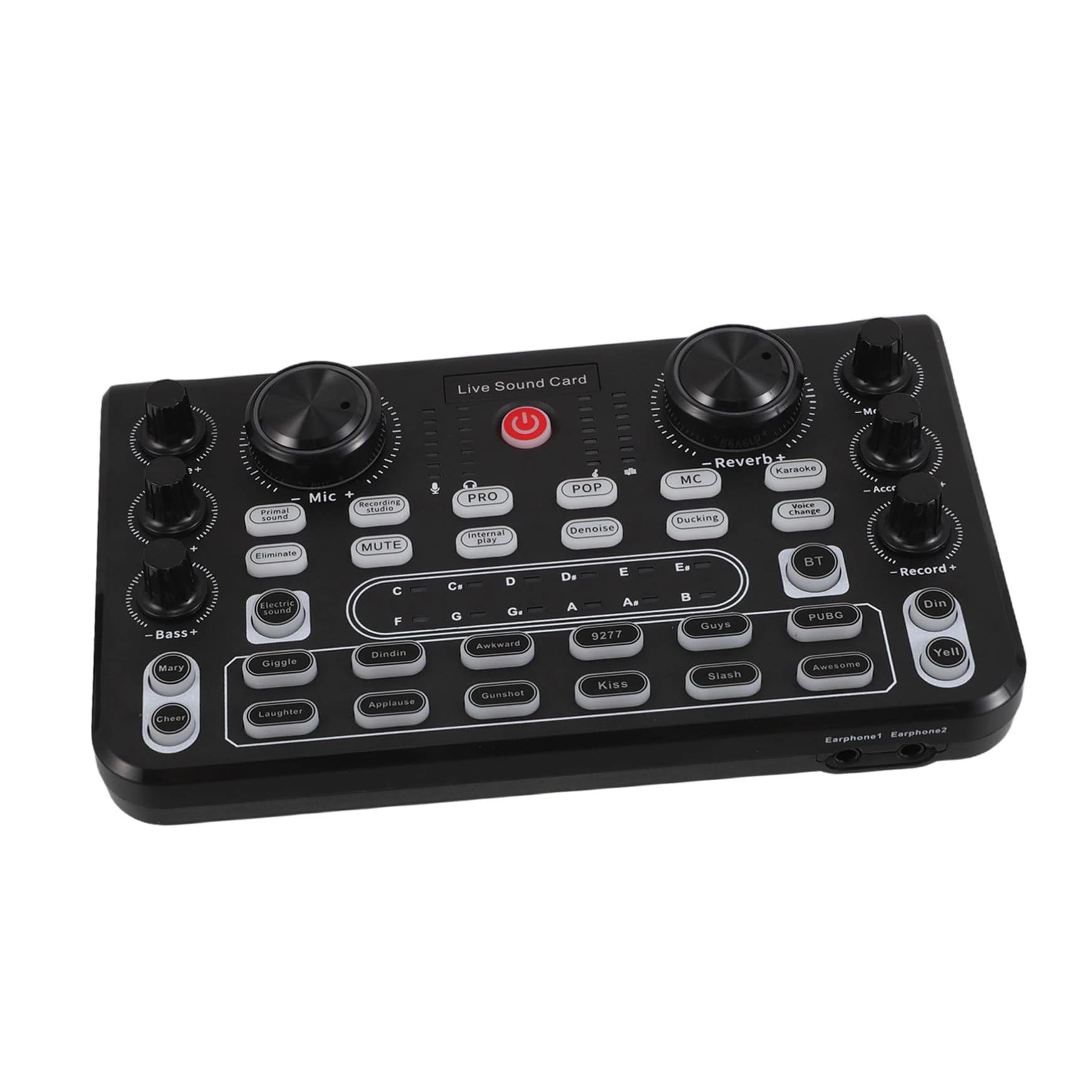 TOYANDONA Compact Desktop Live Sound Card with Multi-language Mixing Portable Dj Mixer for Streaming Gaming and Recording Easy Operation with Precision Tuning for Professional Home Ktv