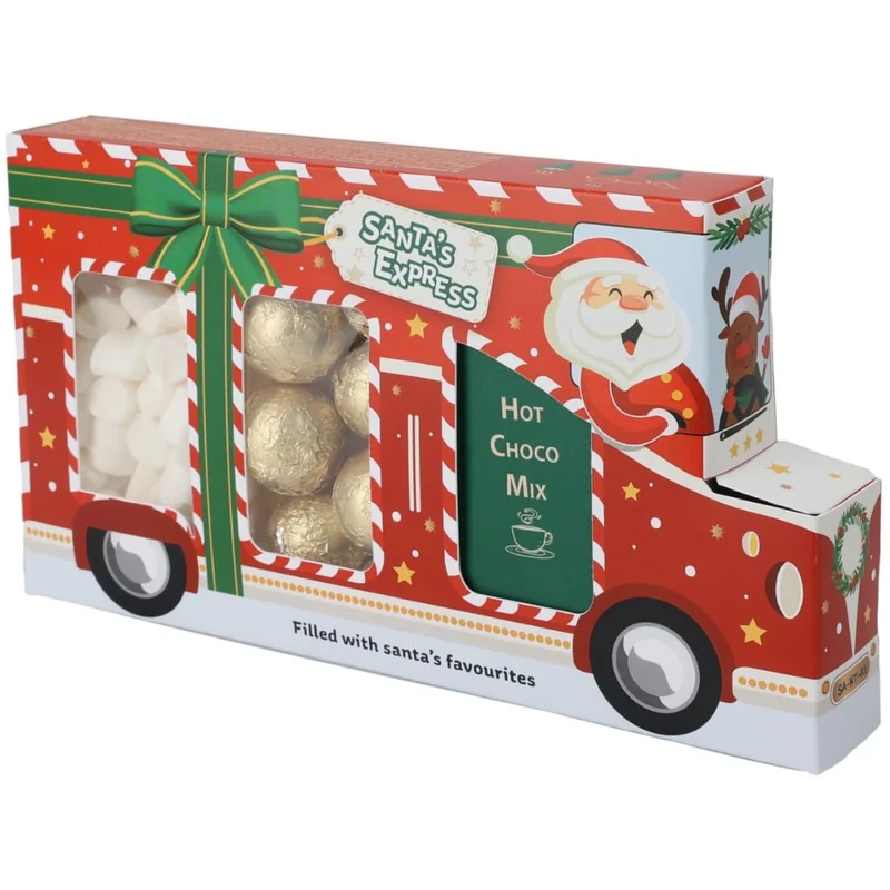 Christmas Hot Chocolate Kit – Santa’s Hot Chocolate Gift Set, Mini Marshmallows & Chocolate Treats |Christmas Eve box fillers |Sweets for Kids |Stocking Fillers for Kids |Gift Set For Kids