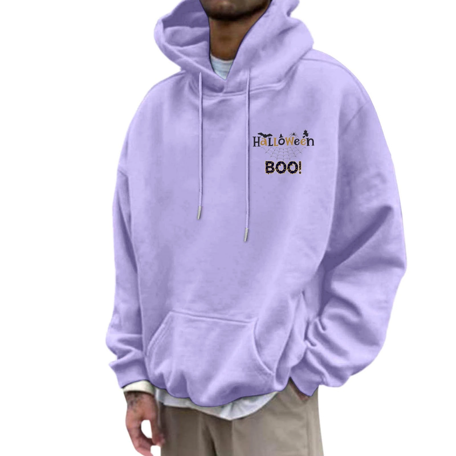 Halloween Hoodies for Mens Skeleton Pullover Sweatshirt Spooky Horror Knit Stretchy Comfortable Trendy Autumn Jumpers Neon Printed Hoodie Funny Costume Outfit