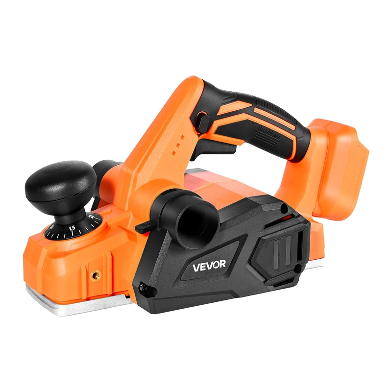 VEVOR Cordless Planer, 82 mm Cutting Width, 15,000 RPM, Electric Planer for Wood with Brushless Motor, Adjustable Cutting Depth for Woodworking, 290 x 170 x 175 mm