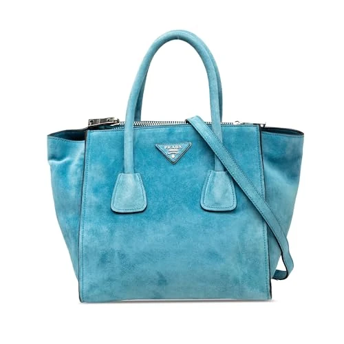Prada Pre-Loved Small Scamosciato Twin Pocket Satchel Handbag