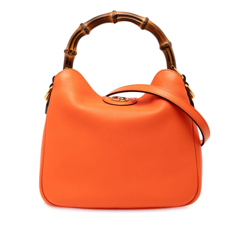 Gucci Pre-Loved Small Leather Bamboo Diana Satchel
