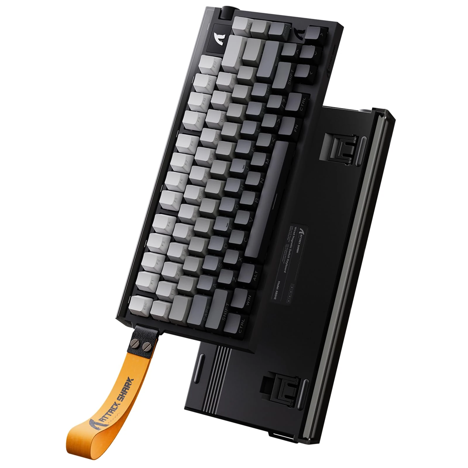 MAMBASNAKE x ATTACK SHARK R85HE 75% Wired Magnetic Keyboard, Mechanical Switch, 8000Hz Polling Rate, Rapid Trigger, 0.005mm RT Accuracy, 0.08ms Latency,RGB Backlit Box for PC/MAC (Moonlight)