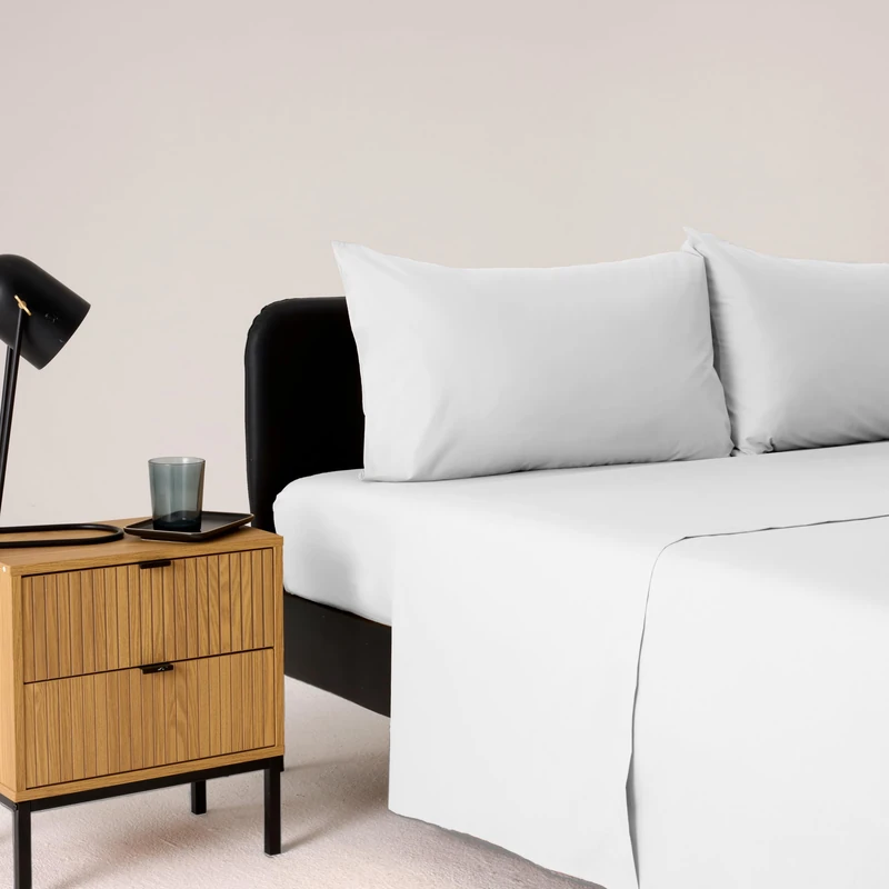 Bassetti Double Bed Set, White, 100% Cotton, 240 x 280 cm