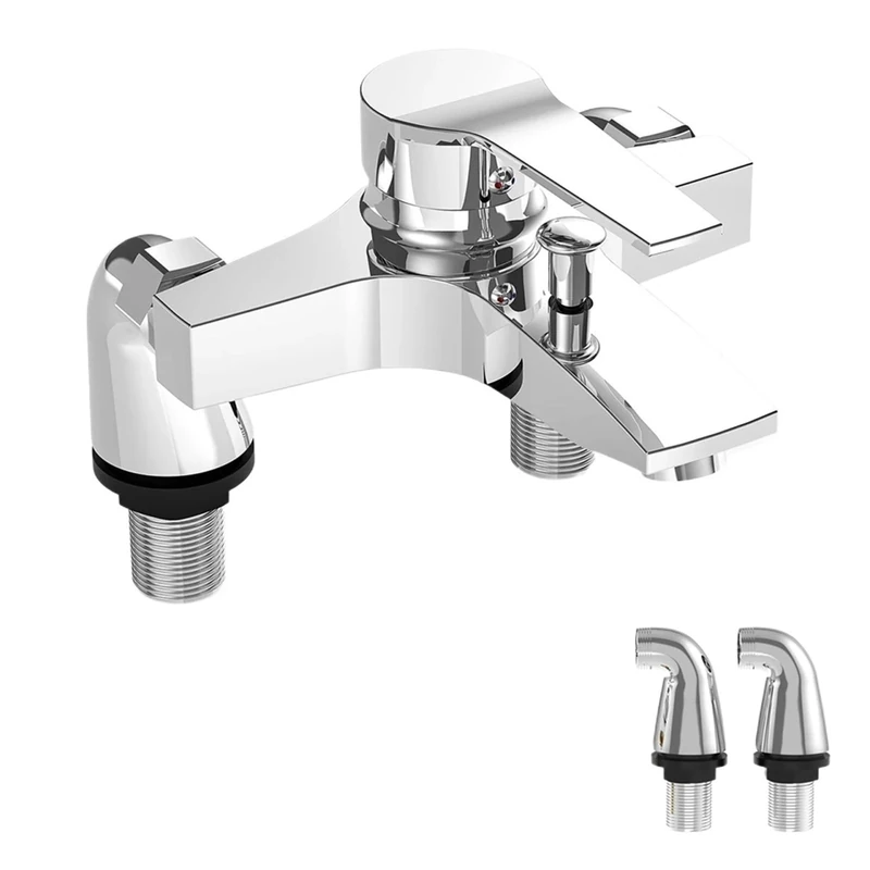 Thermostatic Shower Mixer Bathroom Shower Faucet Desk-Mounted Single Lever Hot and Cold Water Mixing Valve Bath Bar Bathtub Taps G1/2 Chrome