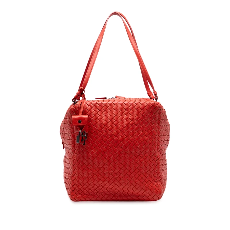 Bottega Veneta Pre-Loved Nappa Intrecciato Cube Shoulder Bag