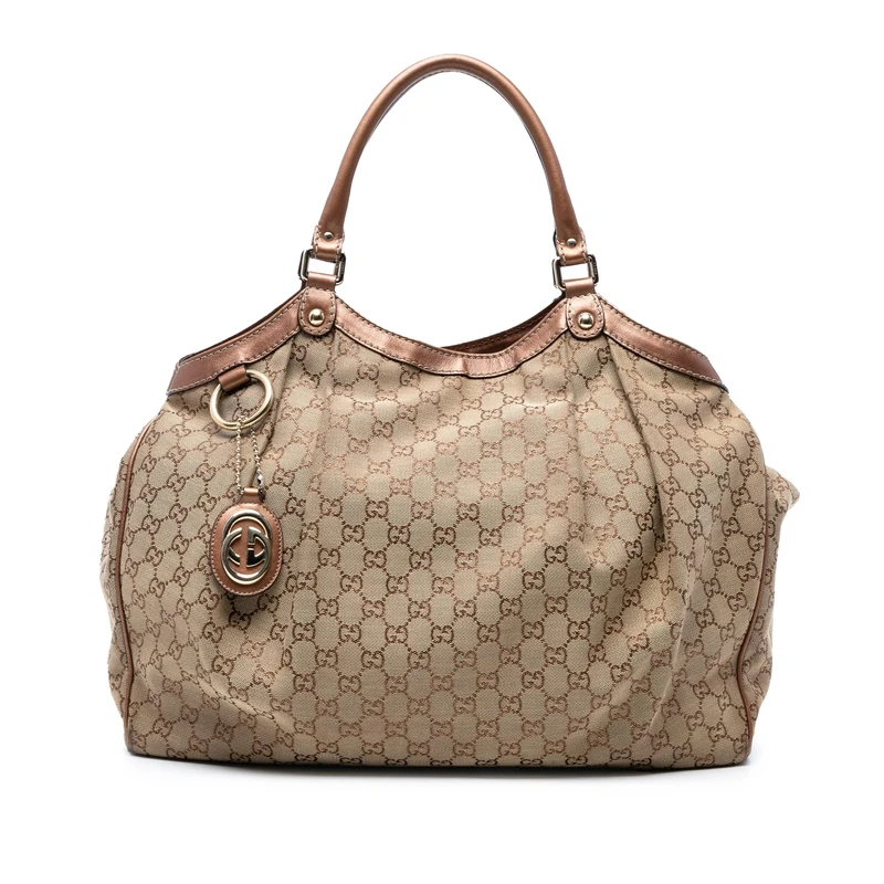 Gucci Pre-Loved Large GG Canvas Sukey Tote