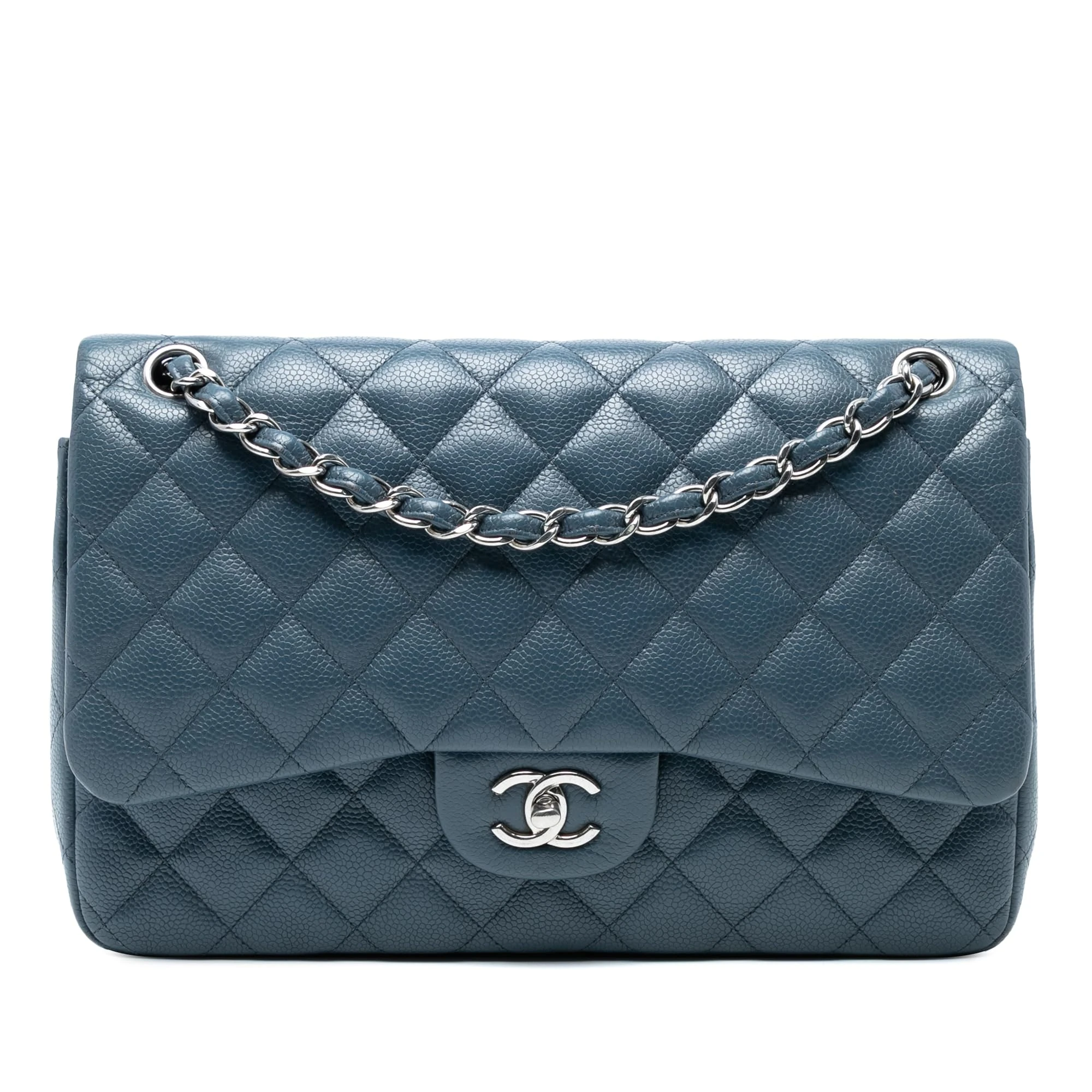Chanel Pre-Loved Jumbo Classic Caviar Double Flap