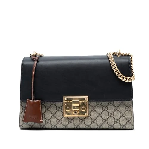 Gucci Pre-Loved Medium GG Supreme Padlock Shoulder Bag