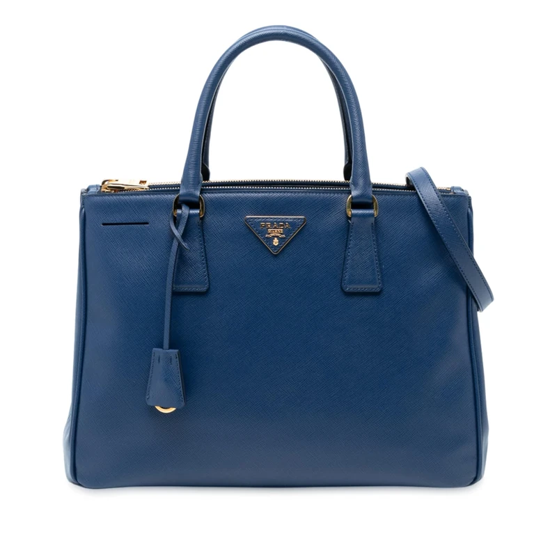 Prada Pre-Loved Medium Saffiano Lux Galleria Double Zip Satchel Handbag