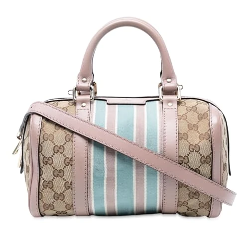 Pre-Loved Small GG Canvas Web Joy Boston Bag