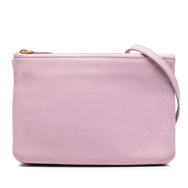 Celine Pre-Loved Small Lambskin Trio Crossbody Bag