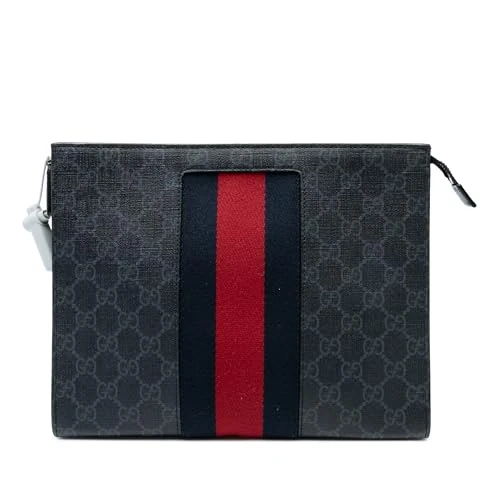 Gucci Pre-Loved GG Supreme Web Clutch