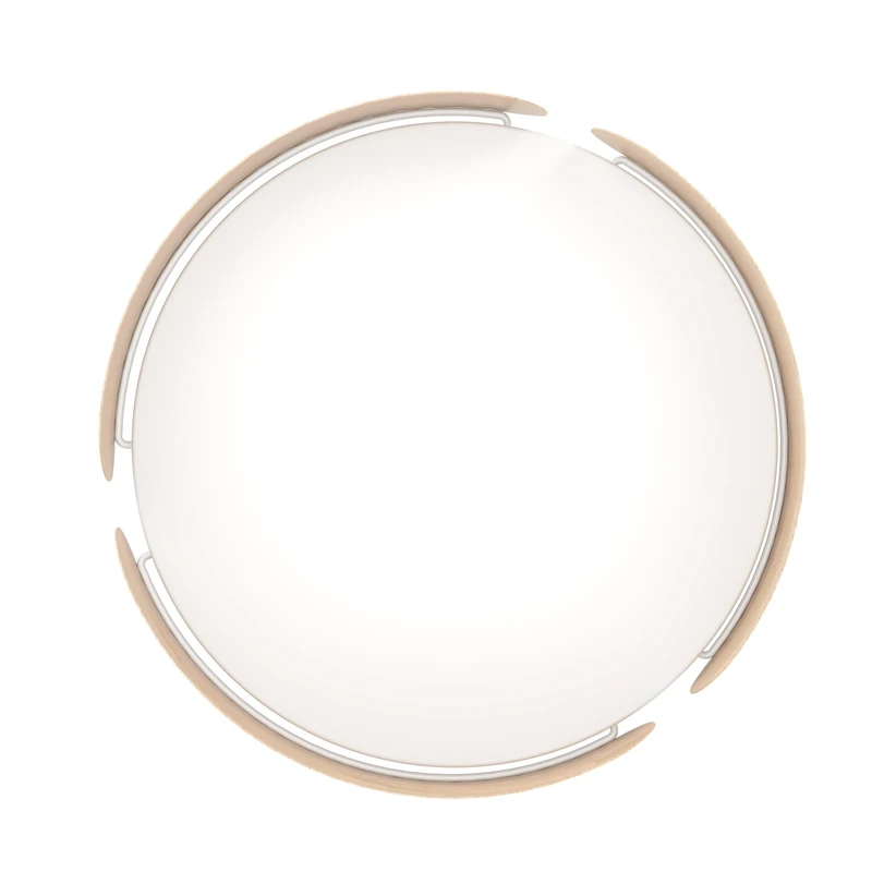 Eglo LED Ceiling lamp Valcasotto, Round Wood Decor Light Fixture for Hallway or Living Room, Surface-Mounted, Warm White, Ø 48.4 cm