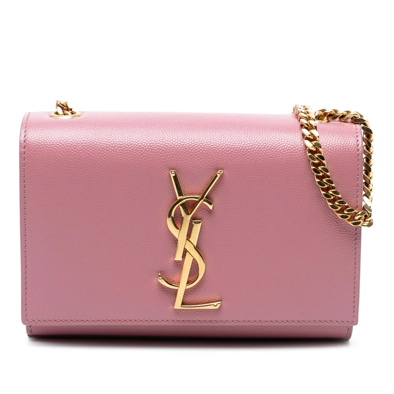 Yves Saint Laurent Pre-Loved Small Grain De Poudre Monogram Kate Crossbody