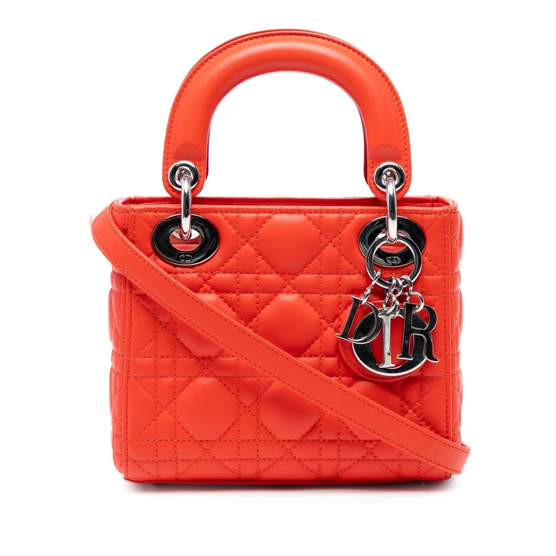 Dior Pre-Loved Mini Lambskin Cannage Lady