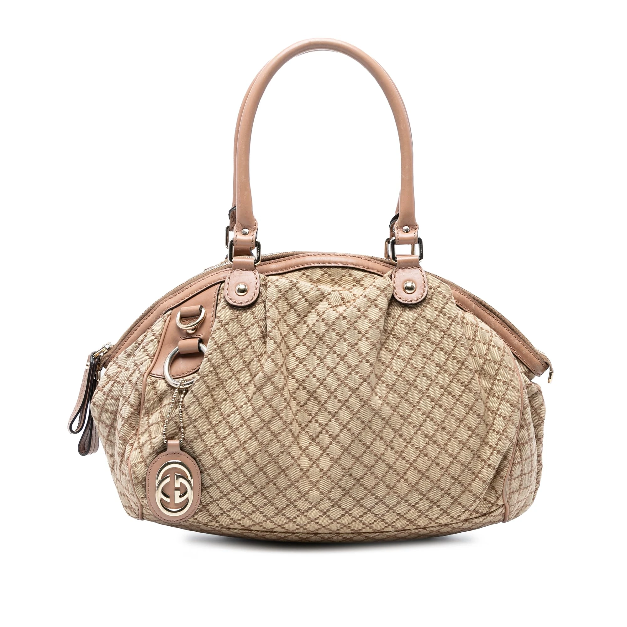 Gucci Pre-Loved Diamante Canvas Sukey Satchel