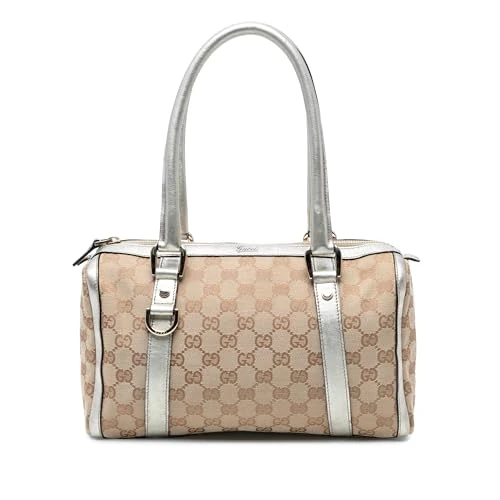 Pre-Loved GG Canvas Abbey D Ring Boston Bag