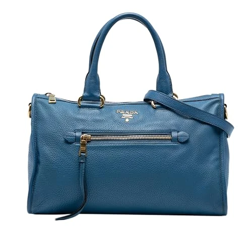 Prada Pre-Loved Vitello Daino Zip Top Satchel
