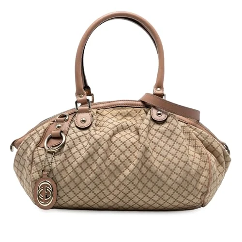 Gucci Pre-Loved Diamante Canvas Sukey Satchel
