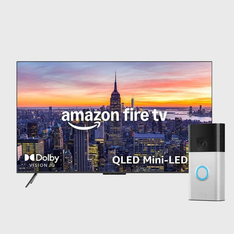 Ring Battery Video Doorbell (2024 release) + Amazon Fire TV 55" Omni Mini-LED series - Image 1