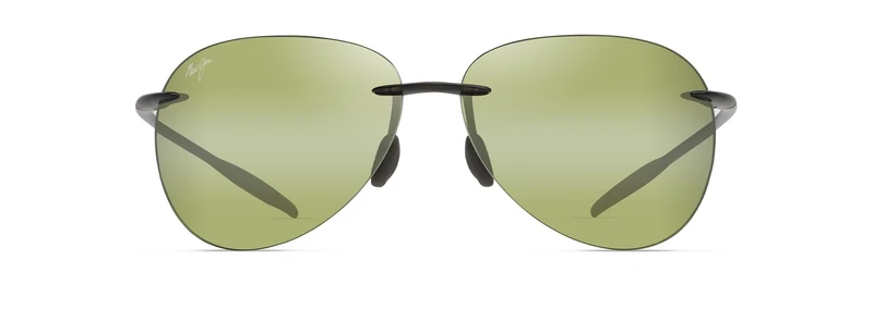 MAUI JIM HT Sugar Beach Shiny Trans Khaki Green Glasses, 63-12-135 Unisex Adult