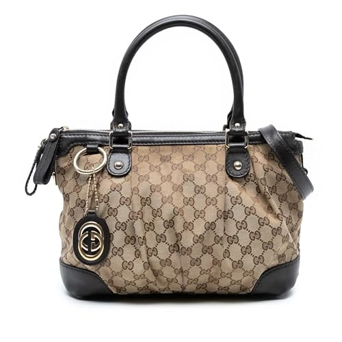 Gucci Pre-Loved GG Canvas Sukey Satchel Handbag