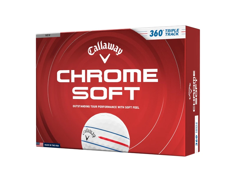 Callaway Golf Chrome Soft Golf Ball 2026, Triple Track 360, White