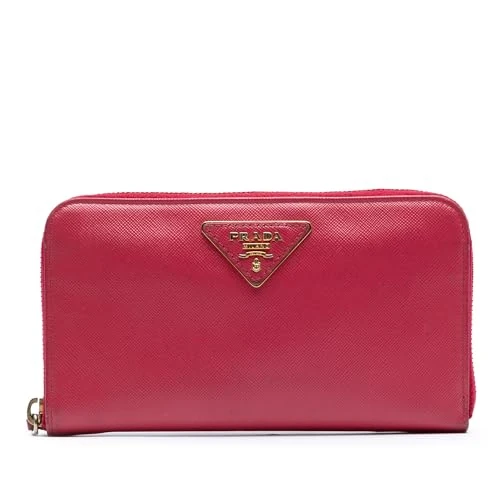 Prada Pre-Loved Saffiano Zip Around Long Wallet