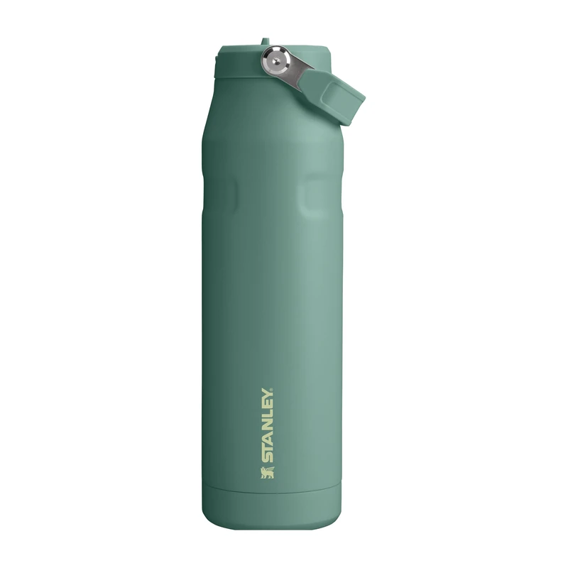 Stanley 1913 Flip Straw Sports Water Bottle with Straw 1.06L - 15 Hours Cold - 4 Days Iced - Stainless Steel - BPA Free - Leak Resistant - Fits in Cup Holder - Dishwasher Safe - Shale
