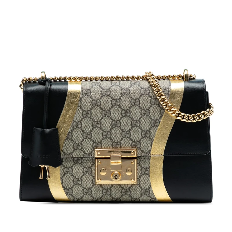 Gucci Pre-Loved Large GG Supreme Osiride Padlock Crossbody