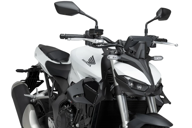 Puig 22384J D12 Winglets; aerodynamic side winglets with double-wing design; maximum stability, anti-wheelie effect, high-strength materials, Matte Black