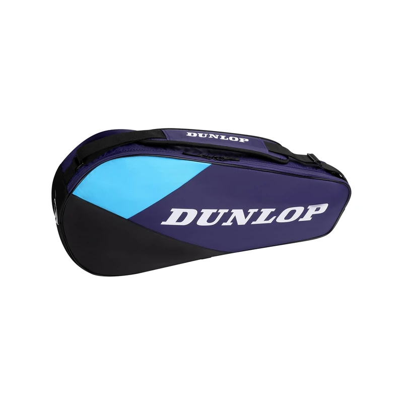Dunlop FX Club 3 Racket Bag – Tennis Bag for up to 3 Racquets, Violet/Black/Cyan