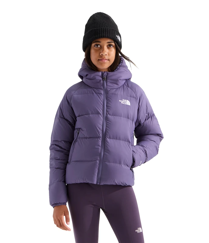 The North Face Girl's Hydrenalite Down Hooded Jacket, Grounded Plum, 10 Years