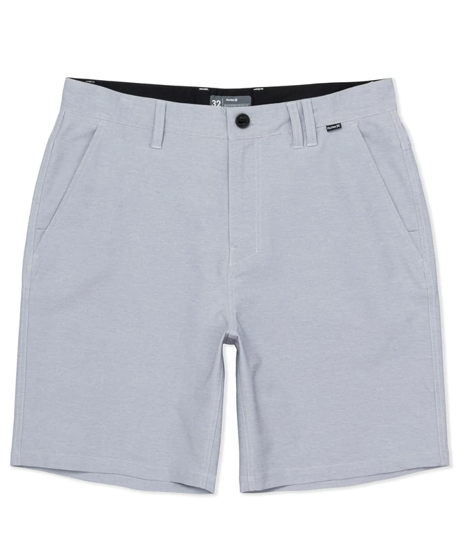 Hurley Mens Phantom 4-Way Stretch Walk Shorts, 9" Inseam 20" Outseam, Quick Dry, Button Closure Pants, Grey, 34 EU