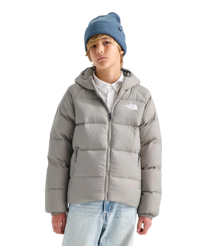 The North Face Boy's Hydrenalite Down Hooded Jacket - Stone Slab 6Y