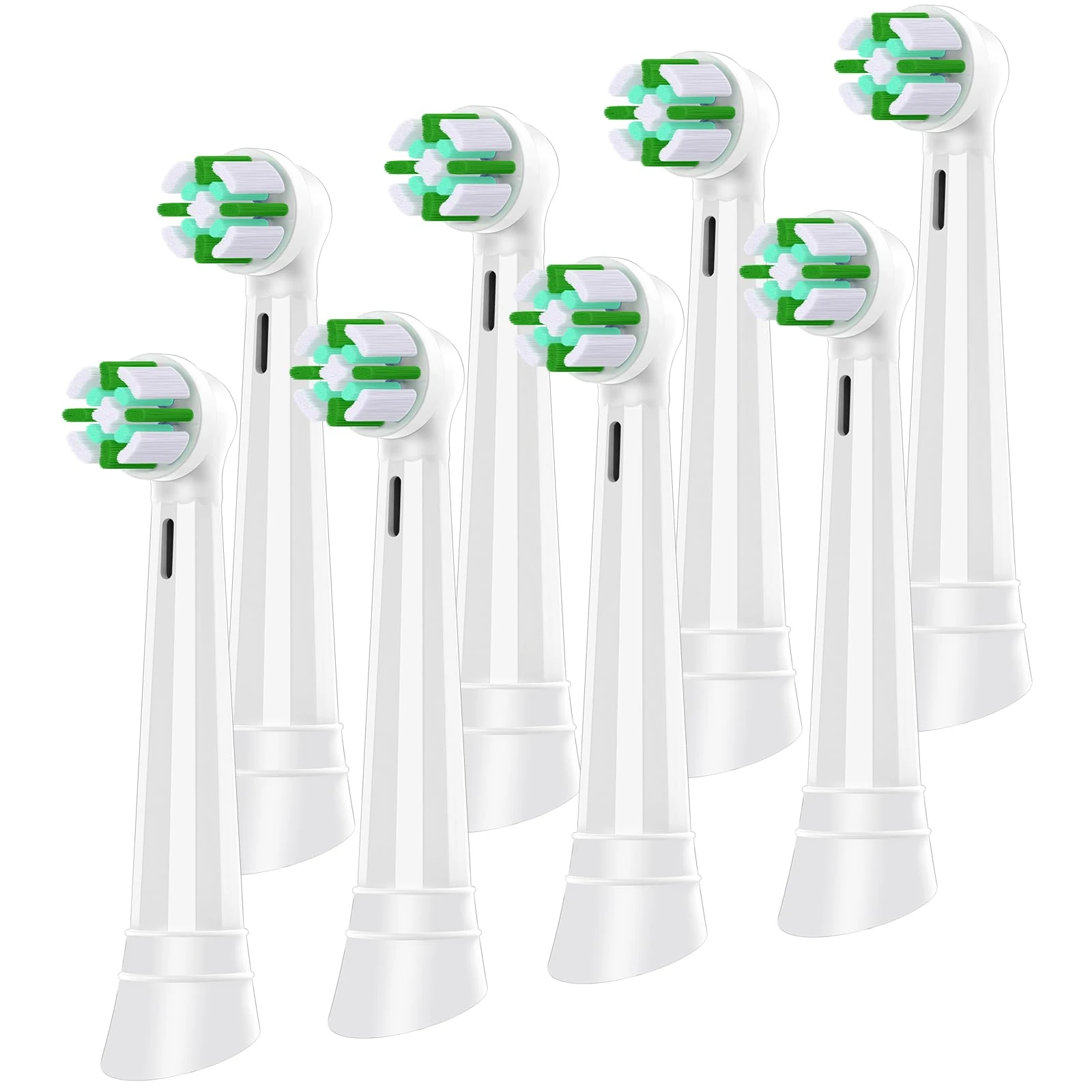 8 Pack iO Brush Heads Compatible with Oral B iO Toothbrush Head, for Oral B iO 2 3 4 5 6 7 8 9 10 Series Electric Toothbrushes, Dense Bristles Effectively Remove Plaque, White