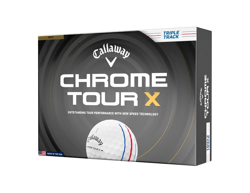 Callaway Chrome Tour X Triple Track Golf Ball - White