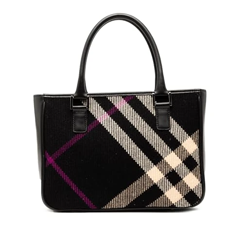 BURBERRY Pre-Loved Supernova Check Wool Handbag