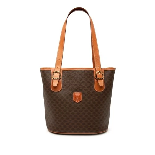Celine Pre-Loved Macadam Coated Canvas Tote Bag
