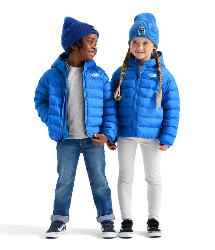 The North Face Kids Reversible Perrito Hooded Jacket, Active Blue, 4 Years
