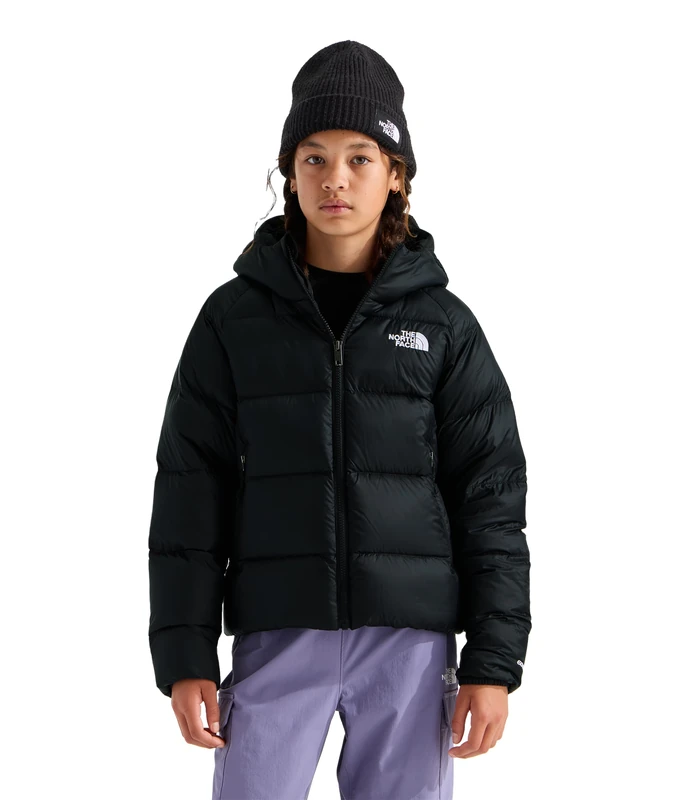 The North Face Girl's Hydrenalite Down Hooded Jacket, Tnf Black, 12 Years