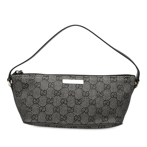 Gucci Pre-Loved GG Denim Boat Shoulder Bag